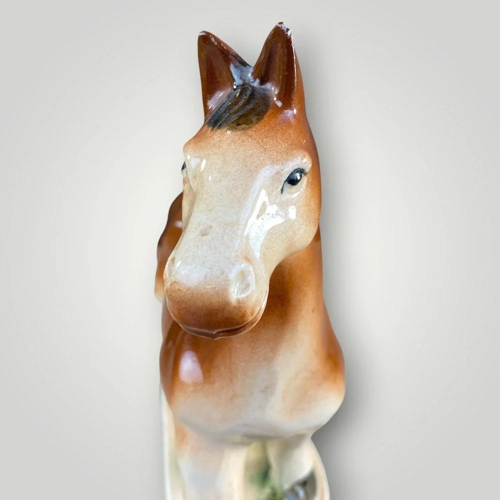 Ceramic Horse Figurine Pony Farm Decor Statue 1950s Made in Japan - Picture 5 of 10